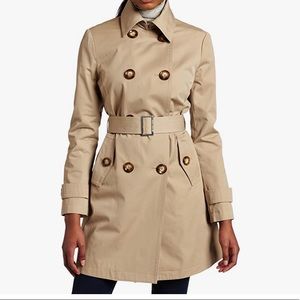 Michael Kors Belted Double Breasted Trench Coat